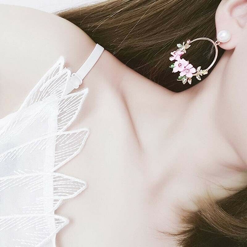 Charm Women Flower Drop Dangle Earrings Jewelry Ear Studs Wedding Jewelry.l8