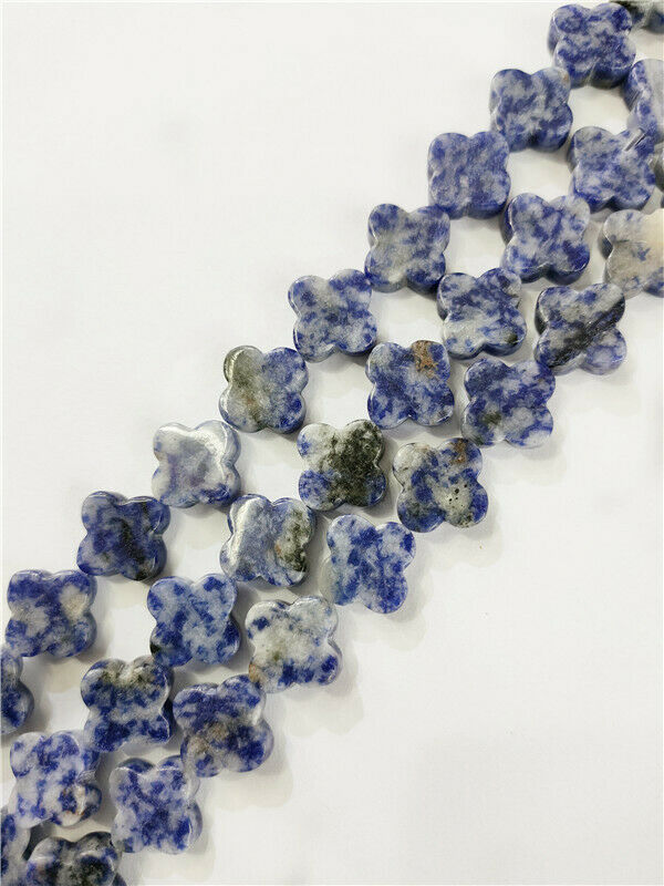 1 Strand 14x4mm Natural Blue Sodalite Clovers Spacer Loose Beads 15.5inch HH181