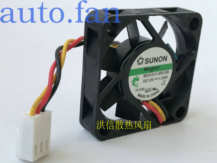 For SUNON ME40101V1-0000-G99 DC12V 1.08W 40mm 4CM 40*40*10mm 3Wire Cooling Fan