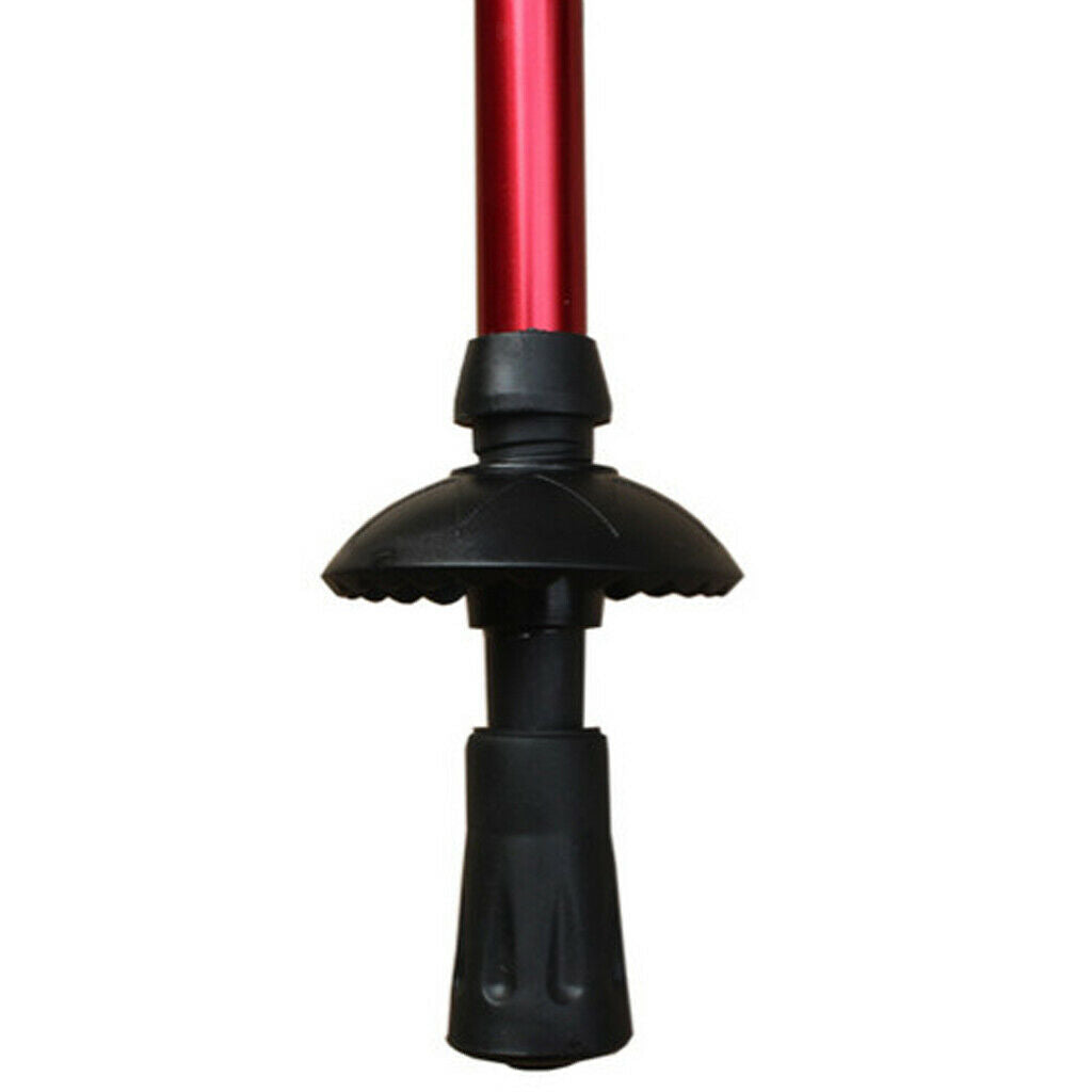 Trekking Poles Stick Alpenstock Carbon Tungsten Steel Long Tip + Rubber Basket