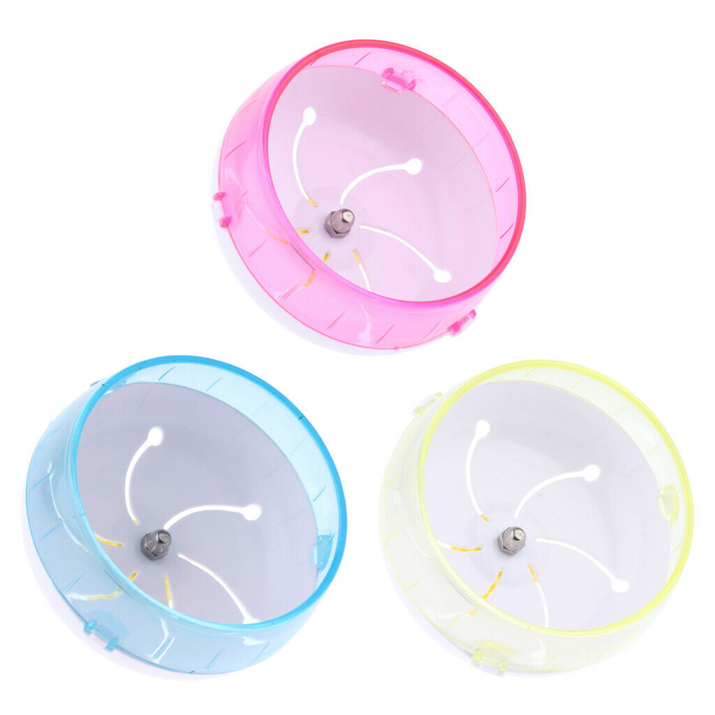 3pcs Quiet Hamster Mouse Gerbils Mice and Guinea Pigs Exercise Running Wheel
