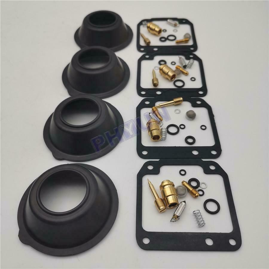 4x Carburetor Rebuild kit w/ Diaphragm Vacuum for YAMAHA XJ550 XJ 550 1981-1983