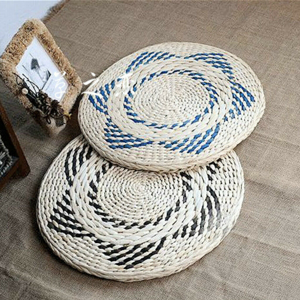 Japanese Style Handmade Straw Woven Seat Cushion Tatami Dia. 48cm (18.90")