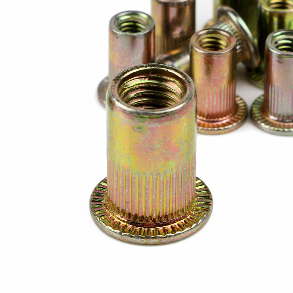 M4/5/6/8 Metric Countersunk Head Blind Rivet Nut Rivnut Insert Nutserts 100 Pcs