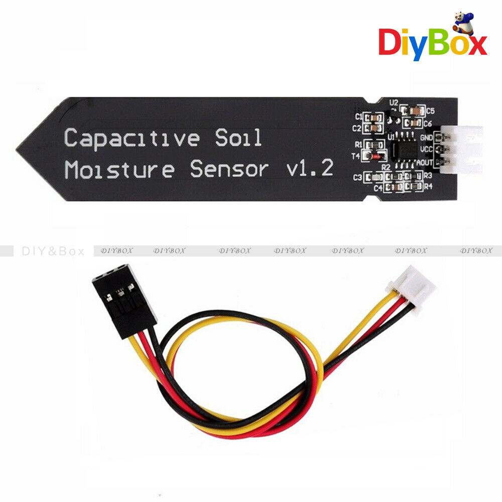 [5PCS] Analog Capacitive Soil Moisture Sensor V1.2 Corrosion Resistant w/ Cable