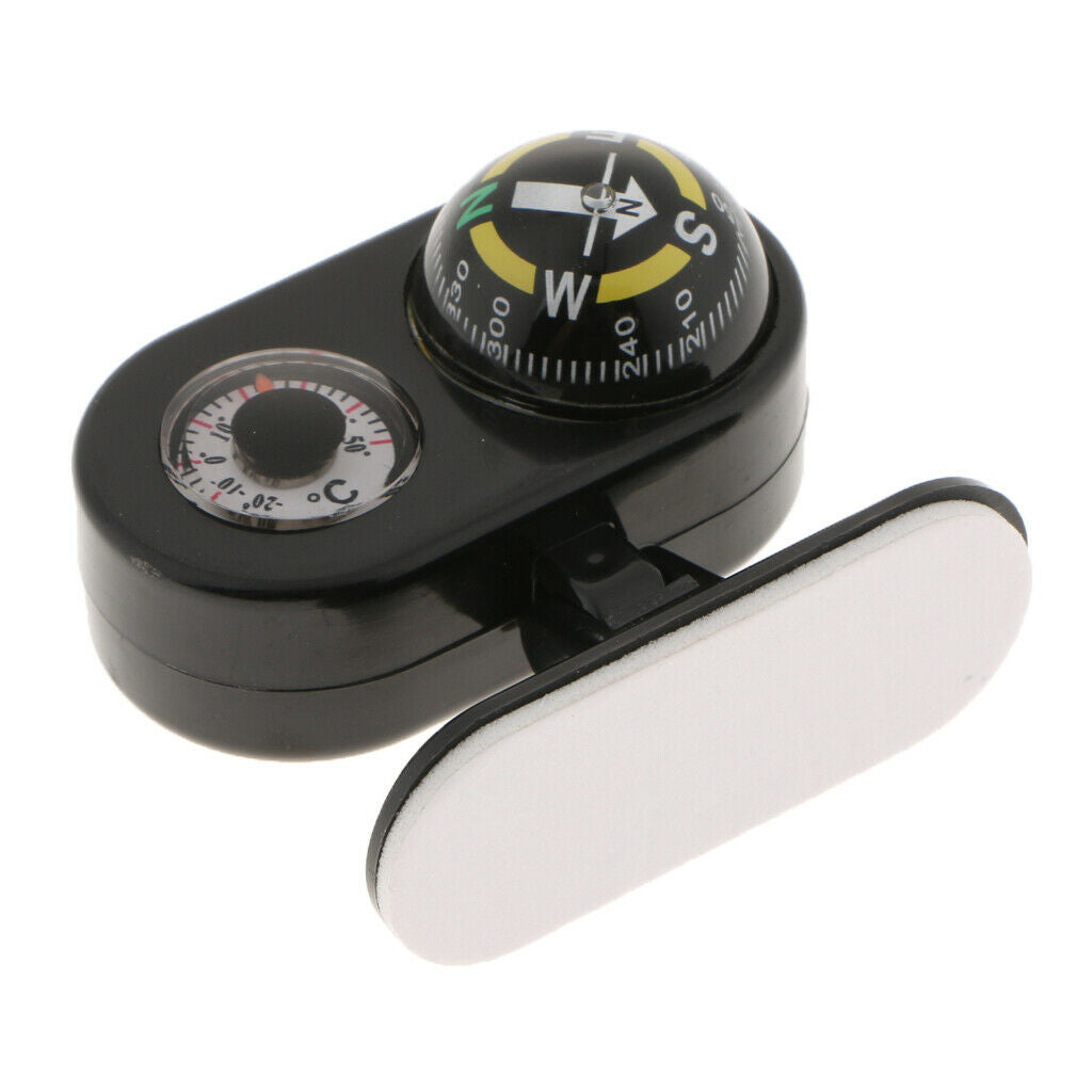 2 in 1 Car Ornament Direction Dashboard Compass with Thermometer Car-styling