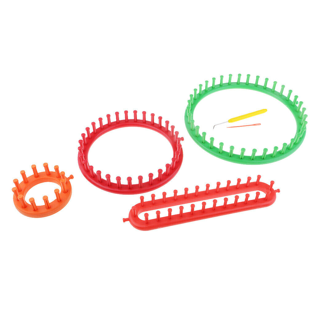 4pcs/Set Knitting Loom Round and Long Hats Knitter Knitting Yarn Needle Kit