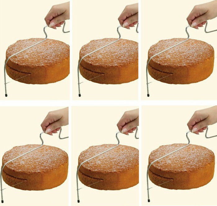 Double Wire Adjustable Cake Slicer Cutter Leveller Decorating Bread Baking Tools