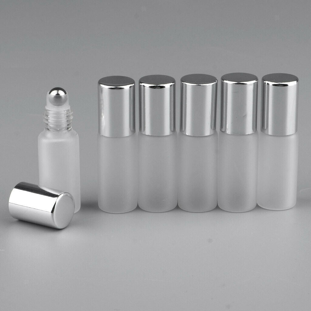 18x Empty Perfume Essential Oil Roll On Bottles 5ml Mat Glass Roller Bottles