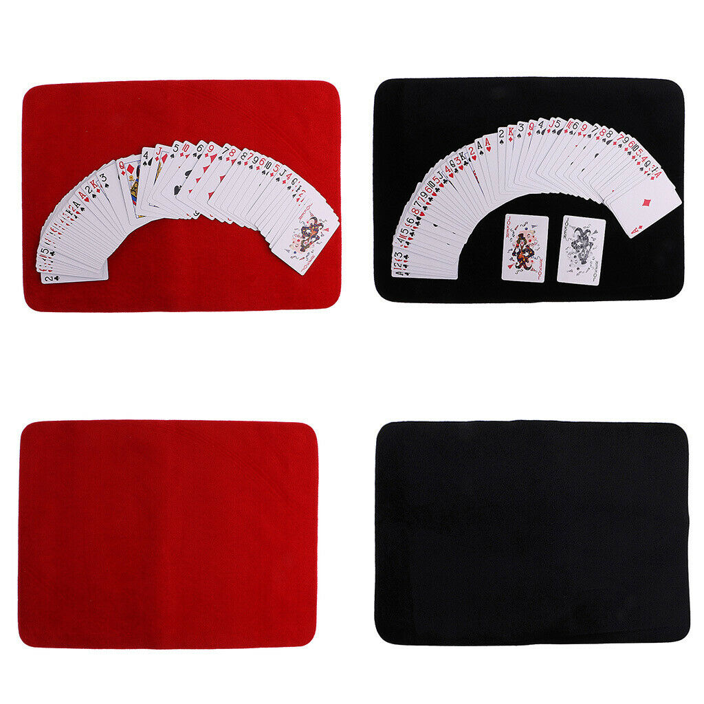 Black Pro Anti-Slip Poker Card Mat Pad Magic Tricks Magician Utility Prop