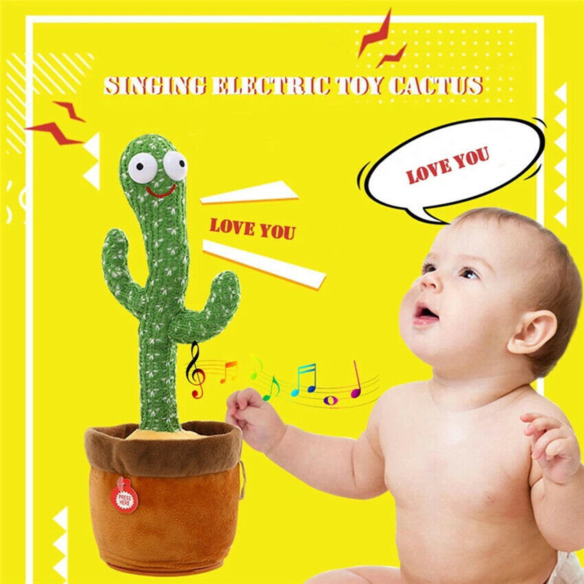 Funny Dancing Cactus Singing Twisting Electric Shake with the Songs Plush Toys
