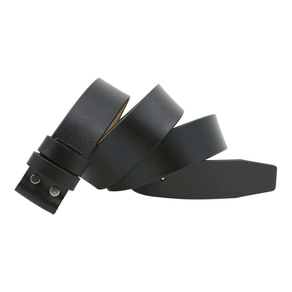 2Pcs Men Leather Belt No Buckle Straps Casual for Fashion Trousers Accessories
