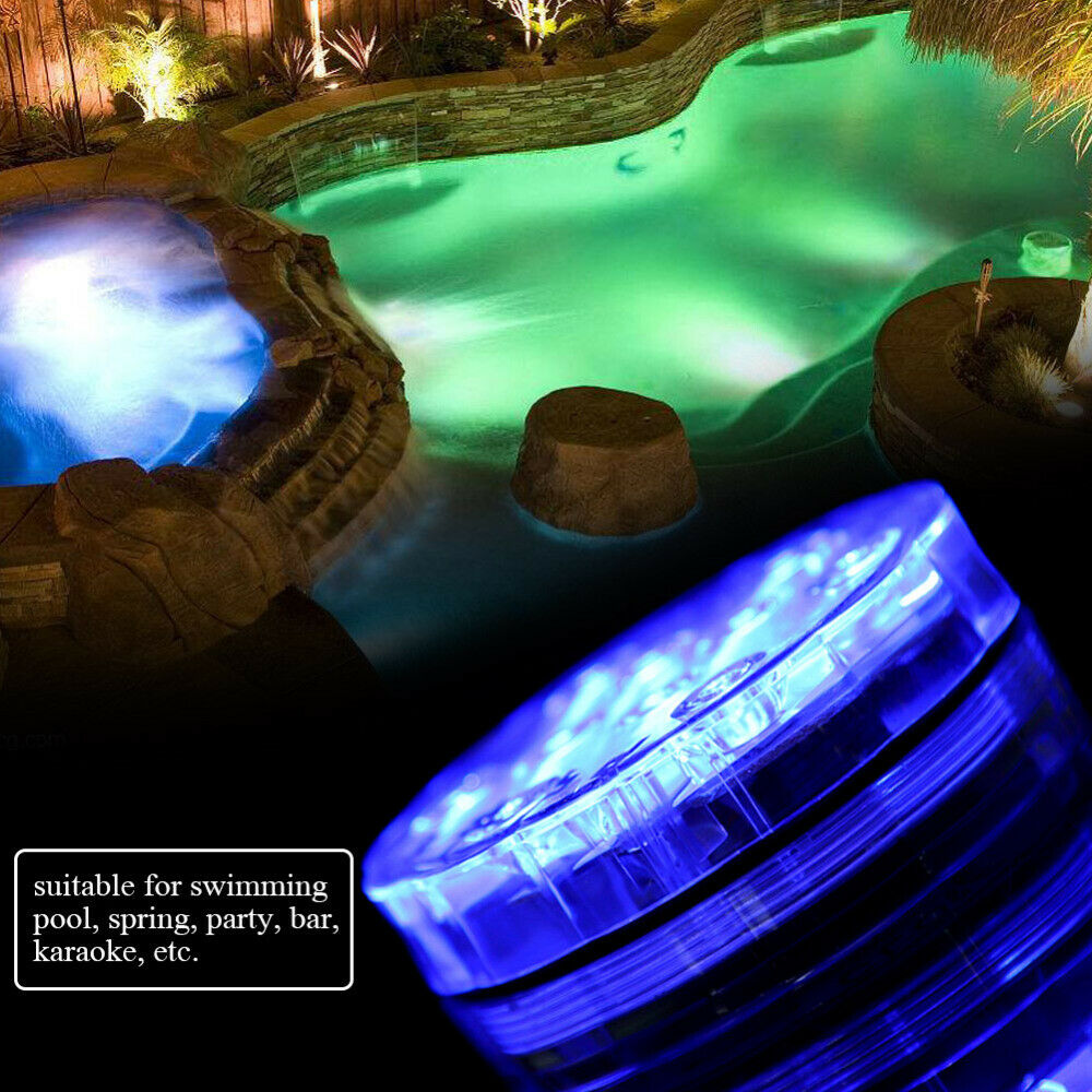 Submersible LED Lights RGB Swimming Pool Fountain Lamp Decor Remote Control