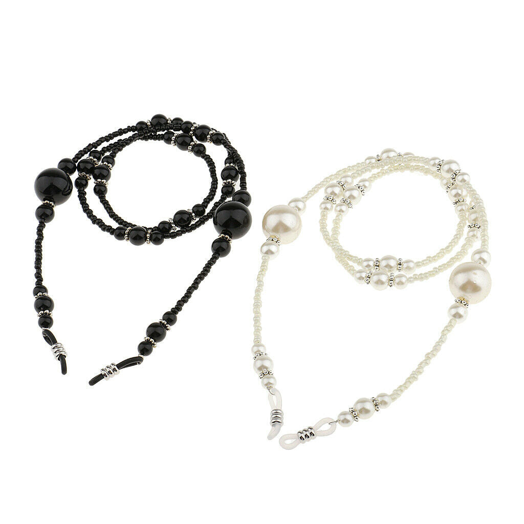 2Pcs Glasses Strap Chain Sunglasses String for Men Women, Adjustable Eyeglass