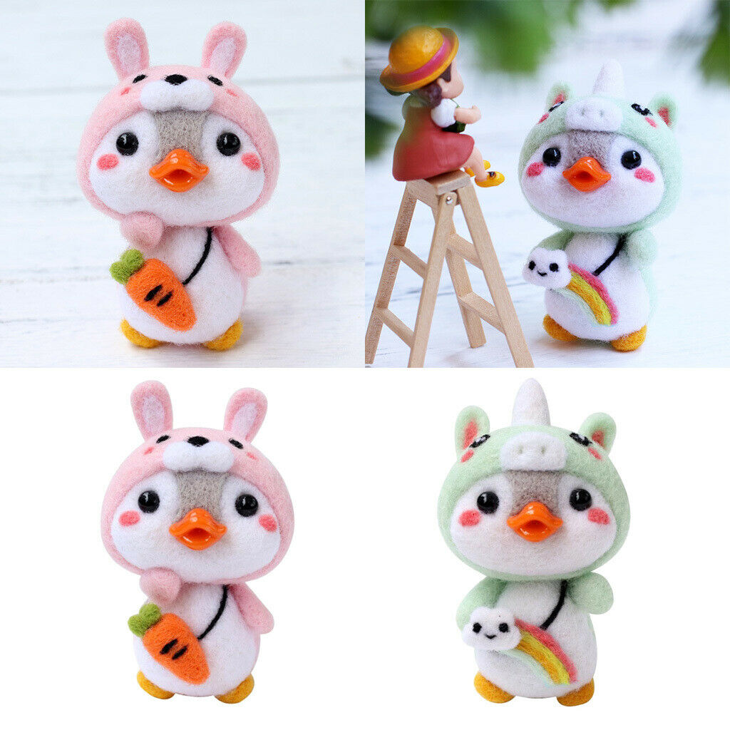 Penguin Wool  Felting Kit Penguin Felt Animals  Felting Kit