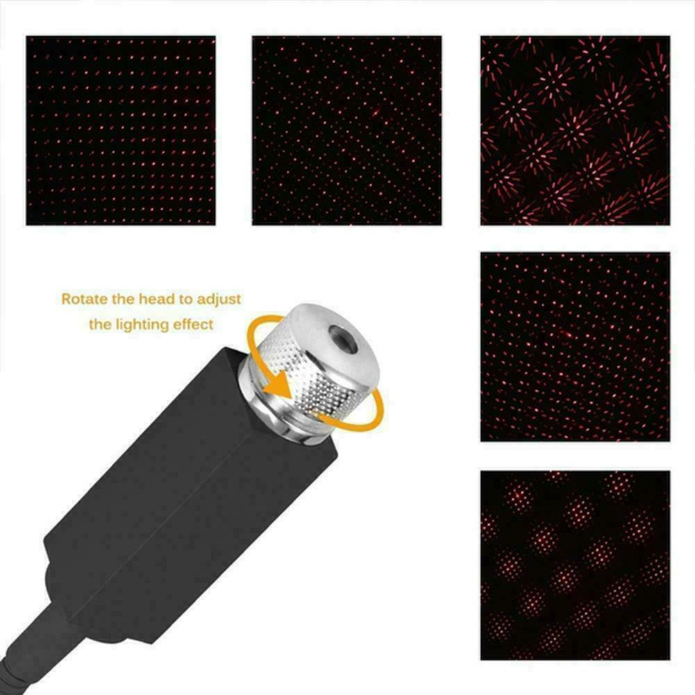 USB Car Roof Star Led Interior Light Starry Ambient Decor Auto Projector Y6P0