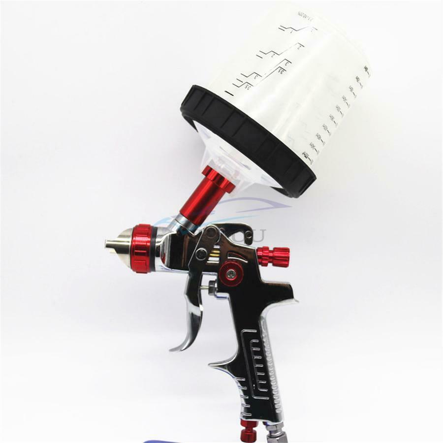 1.4MM Nozzle HVLP Automatic Feeding Paint Spray Gun W/ Adapter PPS Storage Tank