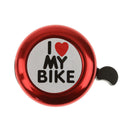 2 Pieces I Love My Bike Metal Handlebar Bicycle Bell Kid's Alarm Hooter