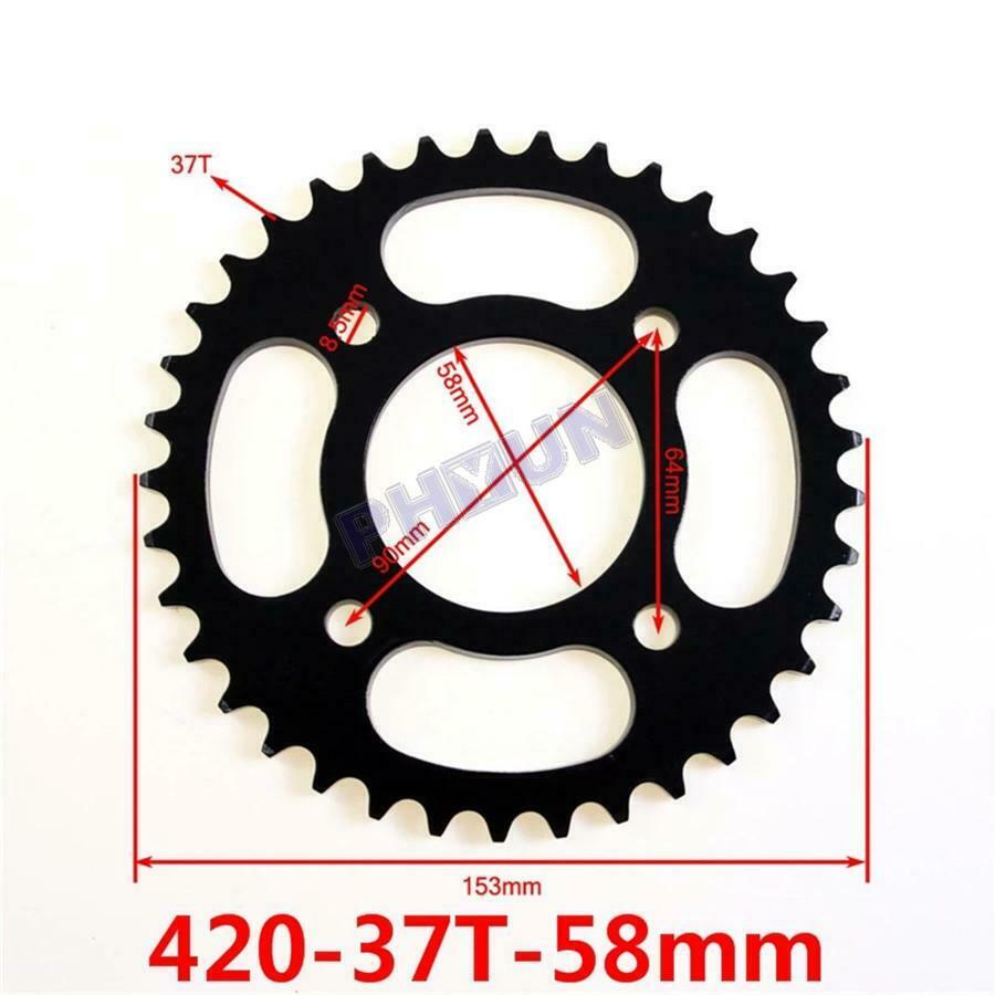 37T Rear Sprocket Chain For 50cc 70cc 110cc 125cc Dirt Pit Bike ATV Universal