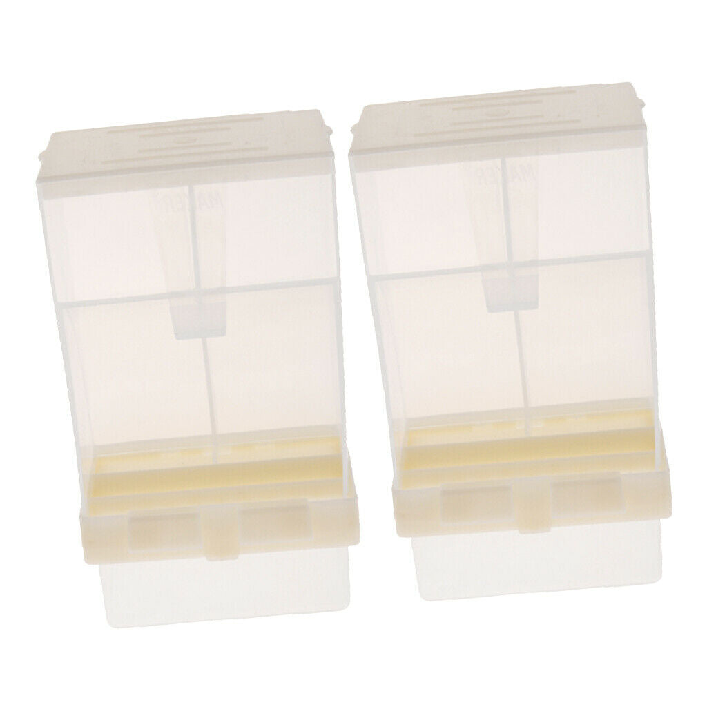 2 pcs Bird Poultry Feeder Automatic Food Container Parrot Splash Proof