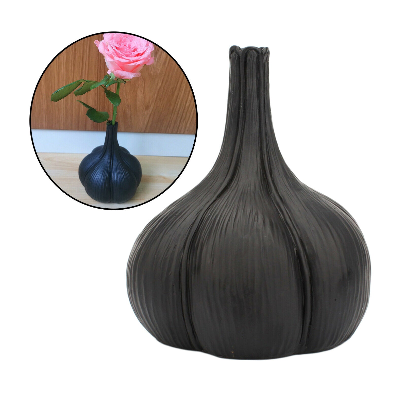 Simple Geometric Garlic Small Bud Vase Desktop Modern Office Decorative Vase