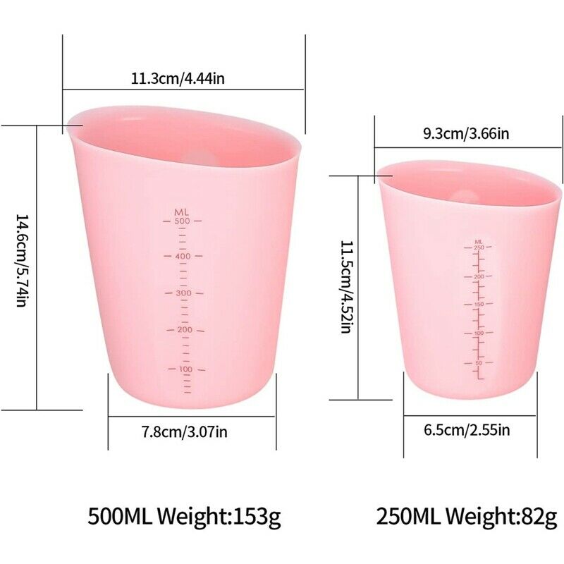 Silicone Measu Cups Jugs, Mixing Cups with Scale Clear, Cup Measure for EpoxD8U1