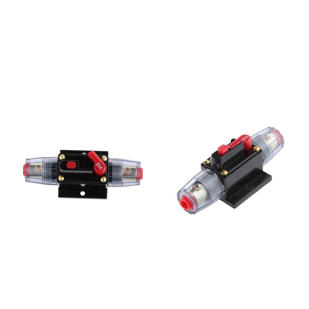 2Pieces Circuit Breaker Inline Car Auto Fuse Safety Protection Weatherproof