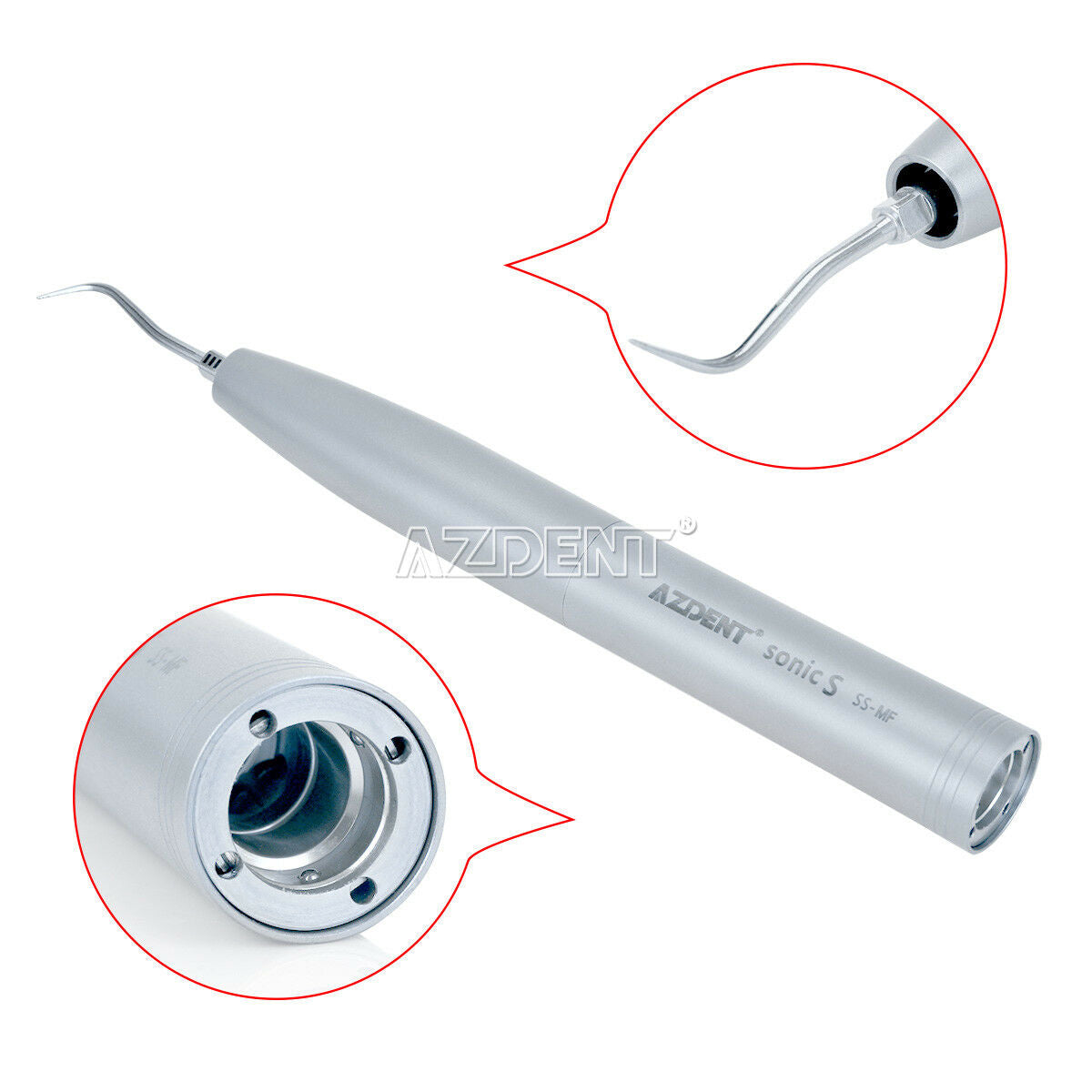 2PC Dental Air Scaler Handpiece Sonic S for MULTIflex Quick Coupling 3 Tips