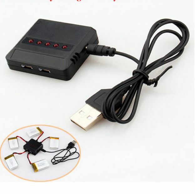 Usb Charger 1 To 4 for 4 Battery Syma X5c X5sc X5a H5c Lipo 3 7V 500 Mah 25c Rc