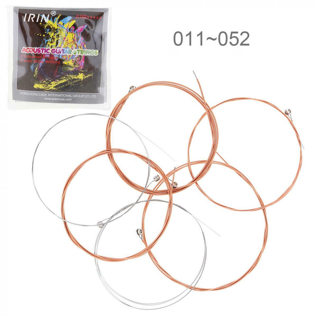 Acoustic Flok Guitar String Steel Core Phosphor Alloy with Nickel-Plated Ball-En