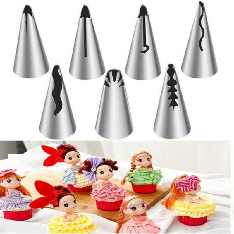 9Pcs Stainless Steel Piping Nozzles DIY Cake Decoration Biscuit Pastry Ba.l8