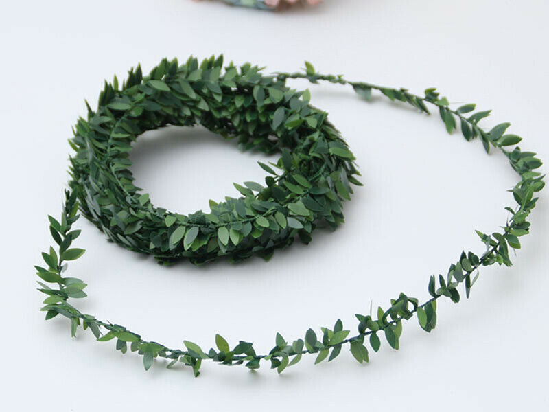 7.5M Artificial Green Leaves Garland Silk Ivy Vines Rattan Xmas Wedding D.l8