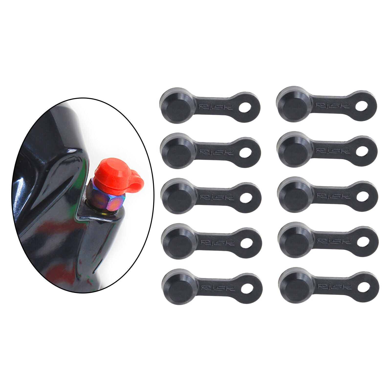 10x BIKE RUBBER BRAKE BLEED NIPPLE GREASE CAPS DUST COVER Black