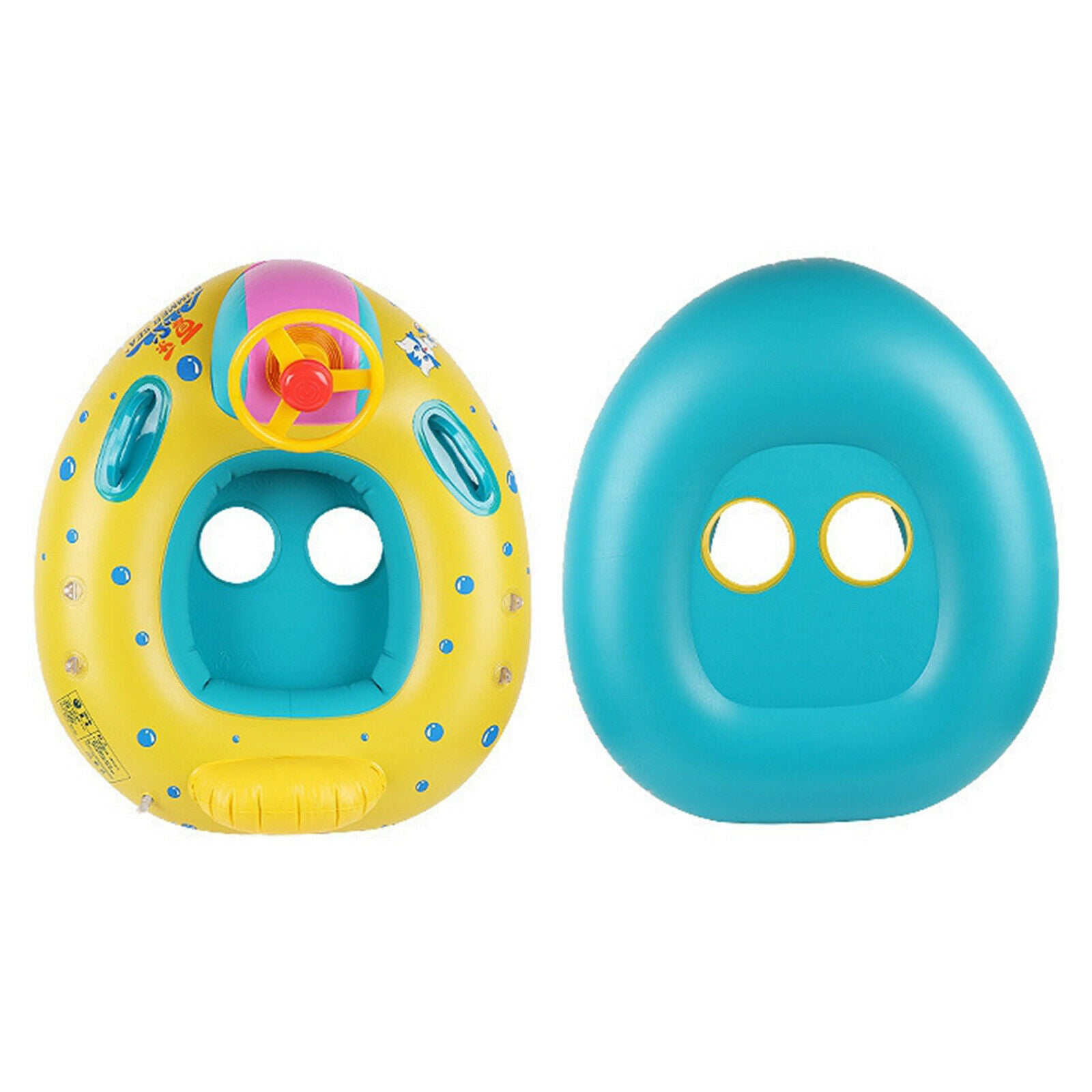 Kids Baby Swimming Ring w/ Removable Canopy Swim Float Toys for Toddler