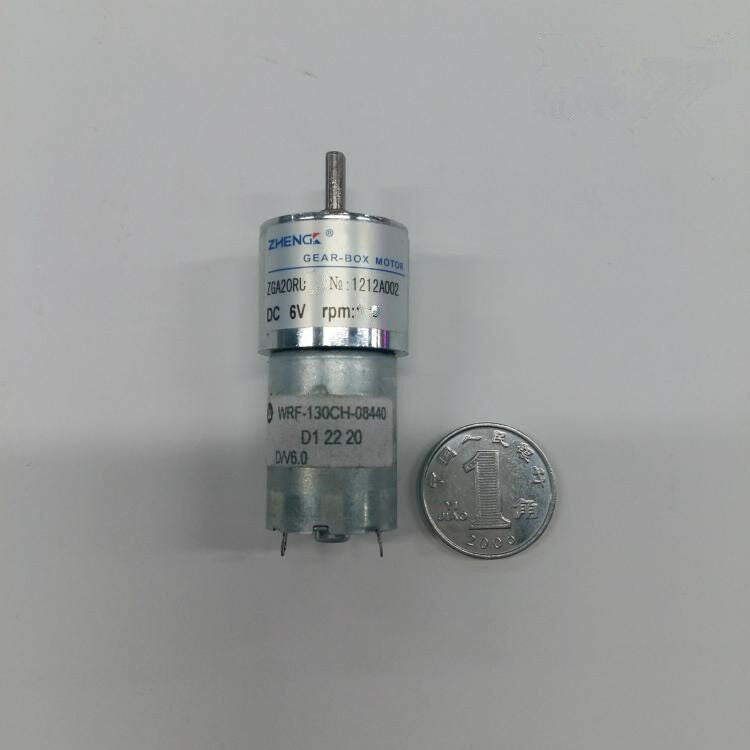 ZGA20RU DC 6V 2RPM 2 Pin Cylinder Shaped Permanent magnet dc gear motor