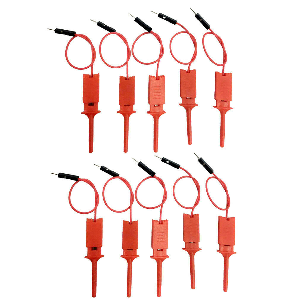 10 Pieces High Quality Test Test Hook Clip Test Probe For Logic Analyzer-Red