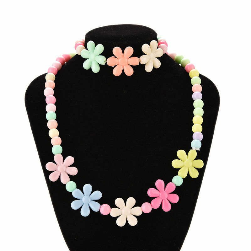 Girls Baby Toddlers Necklace&Bracelet Flower Kids Gift Party Jewelry Baby .l8