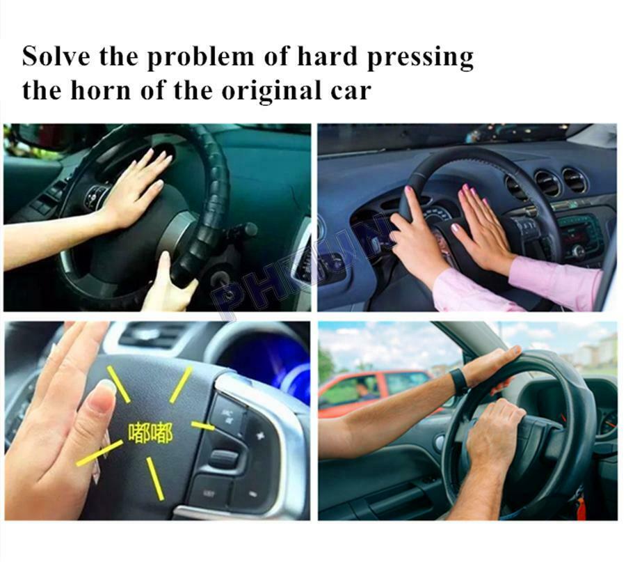 12V Car SUV Steering Wheel Wireless Horn Button w/ Receiver Box Truck Universal
