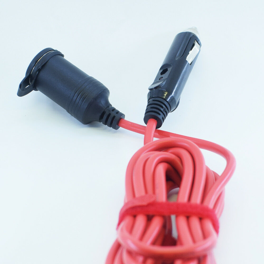 1pc 3.6M 18AWG 12V Car Cigarette Lighter Male to Female Extension Cable Red