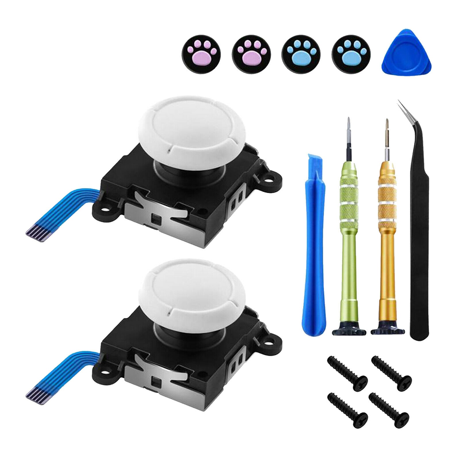 Joystick replacement, (2 pack) analog stick parts for switches