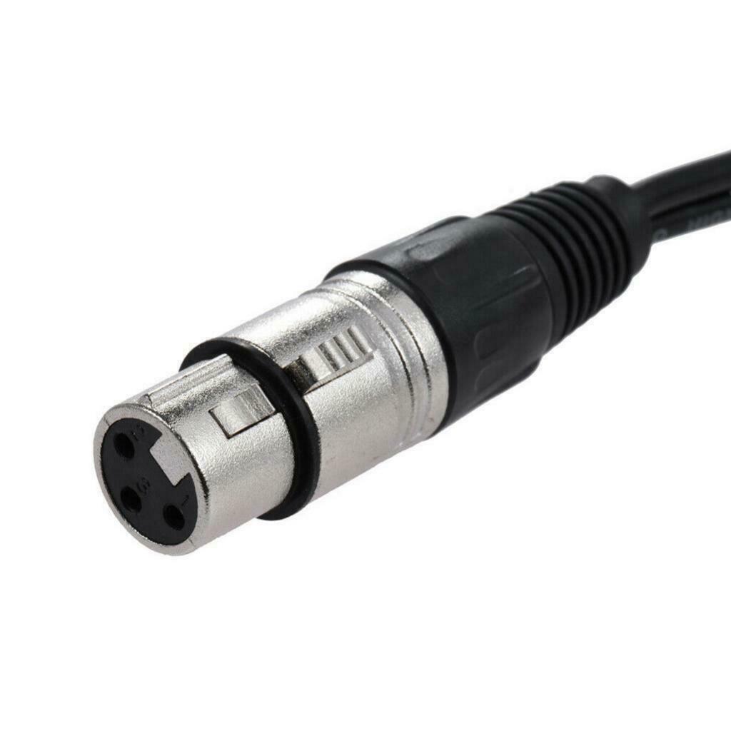 Double RCA Male to XLR Female Jack Speaker Cable Connector Adapter Cord 1M