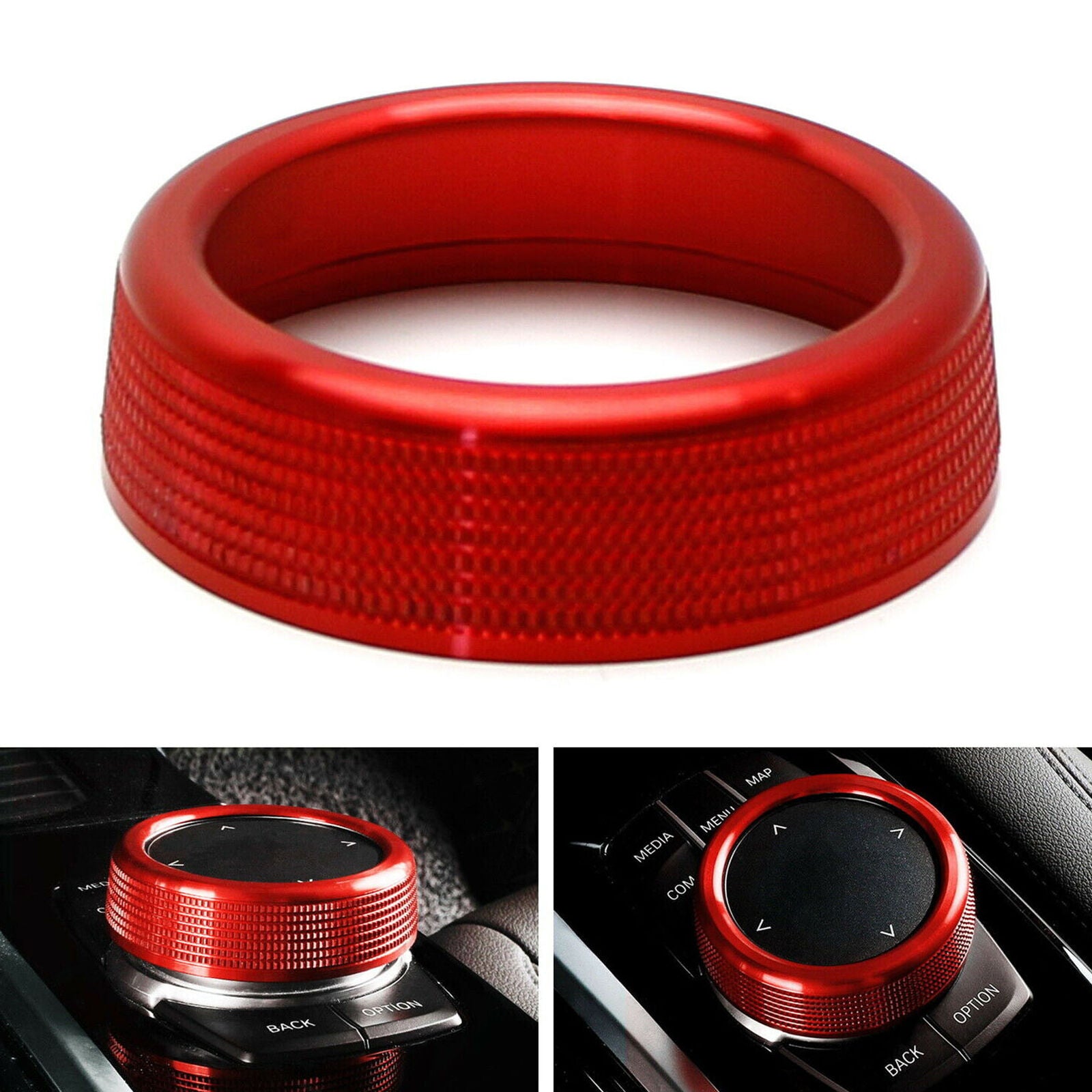 1x For BMW 1 2 3 4 5 6 7 XSeries Knob Cover Ring 7 Buttons Multimedia Controller