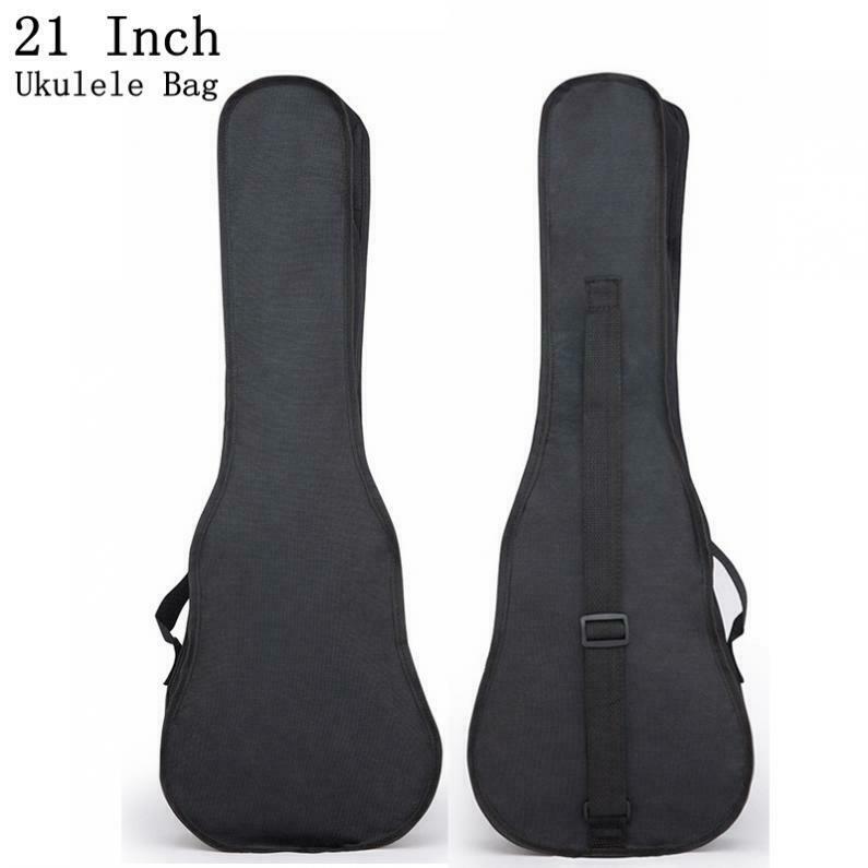 21'' Ukulele Bag Black Portable Oxford Soft Case Monolayer Single Shoulder Bag