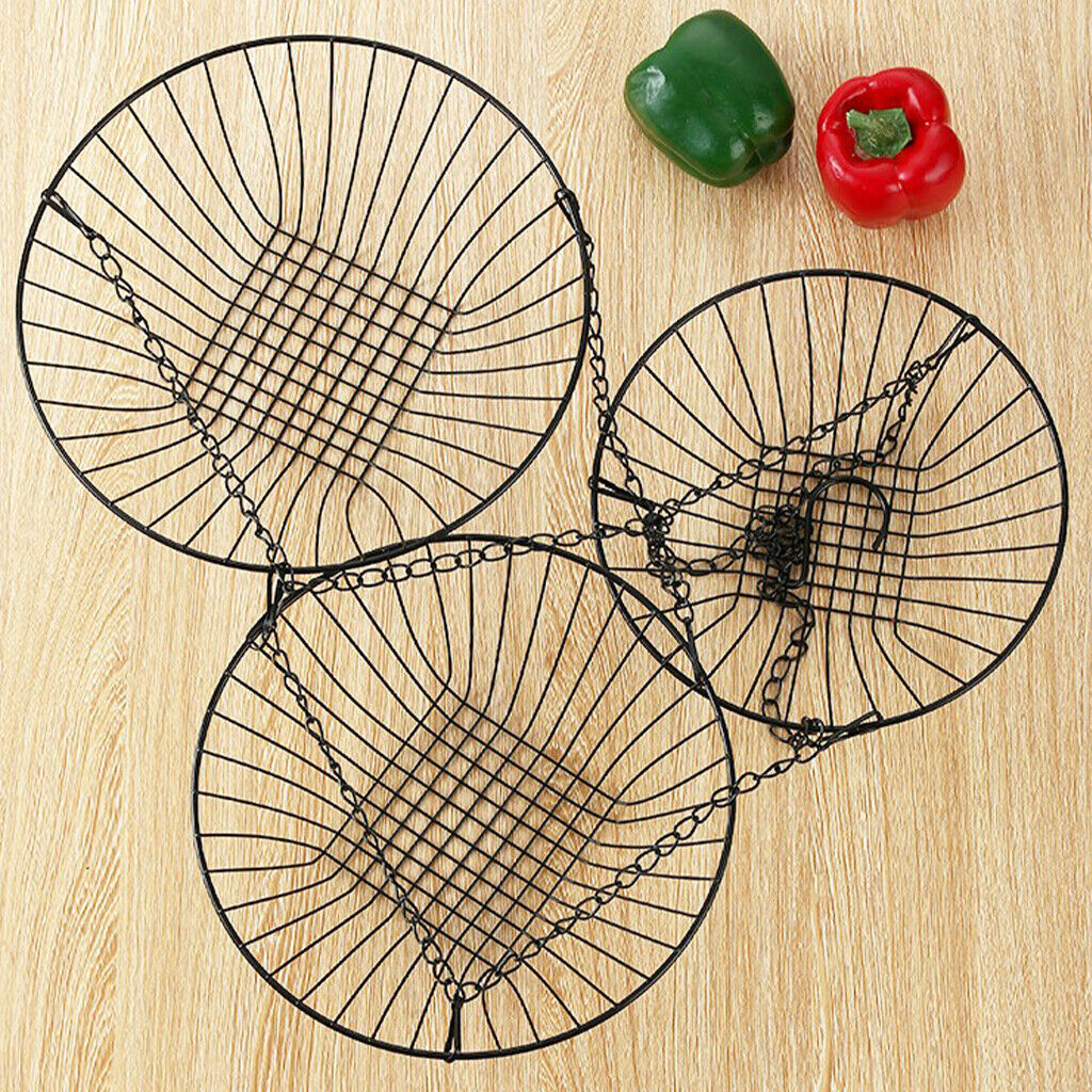 Kitchen Hanging Vegetable Shelf Iron 3 Tier Kitchen Storage Baskets