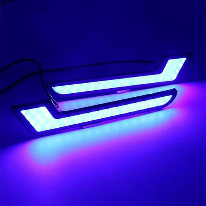 2PCS Blue L Shape COB LED Light Car Daytime Running Driving Light DRL Lamp 12V