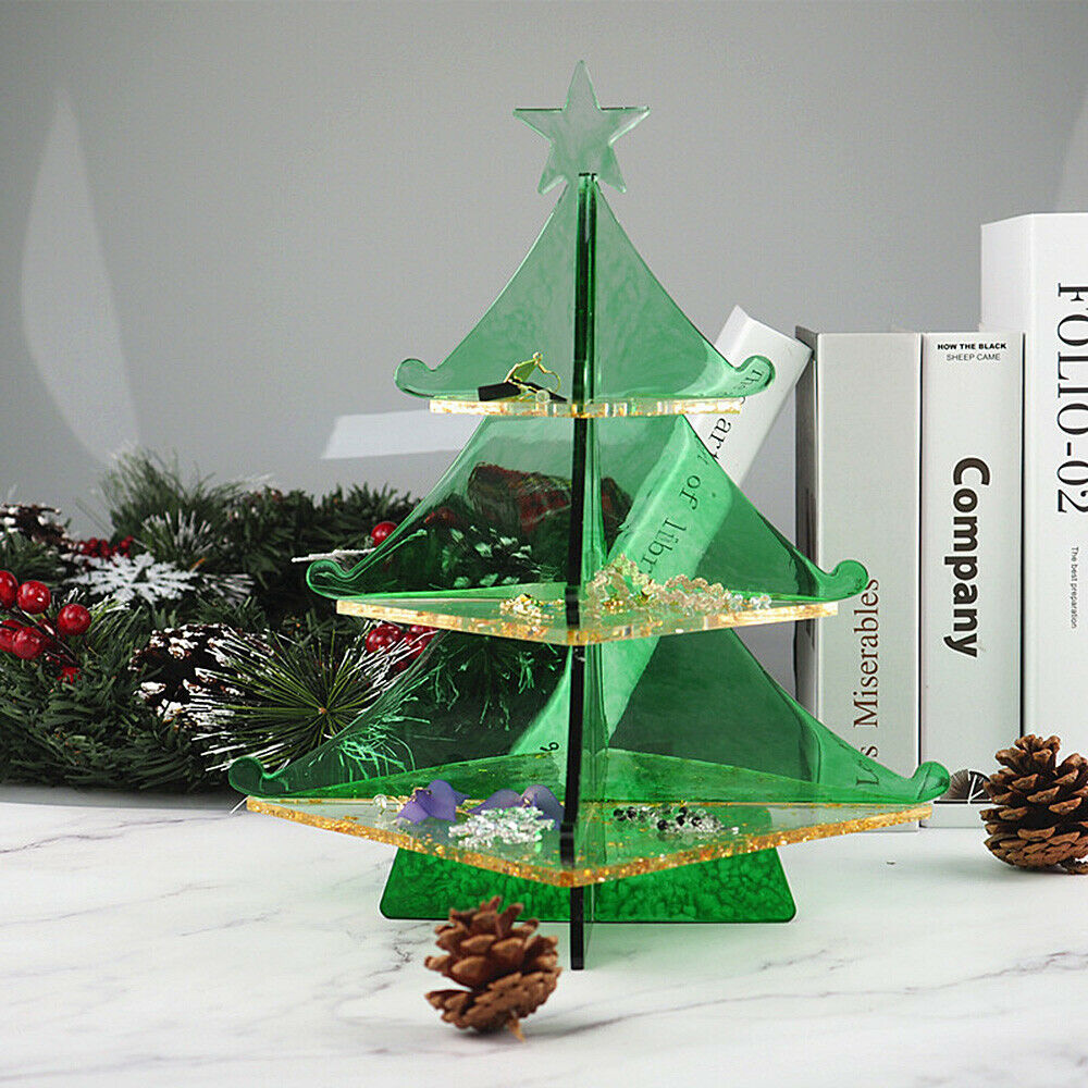 DIY Christmas Tree Storage Holder Silicone Mold Jewelry Organizer Rack Mould Set