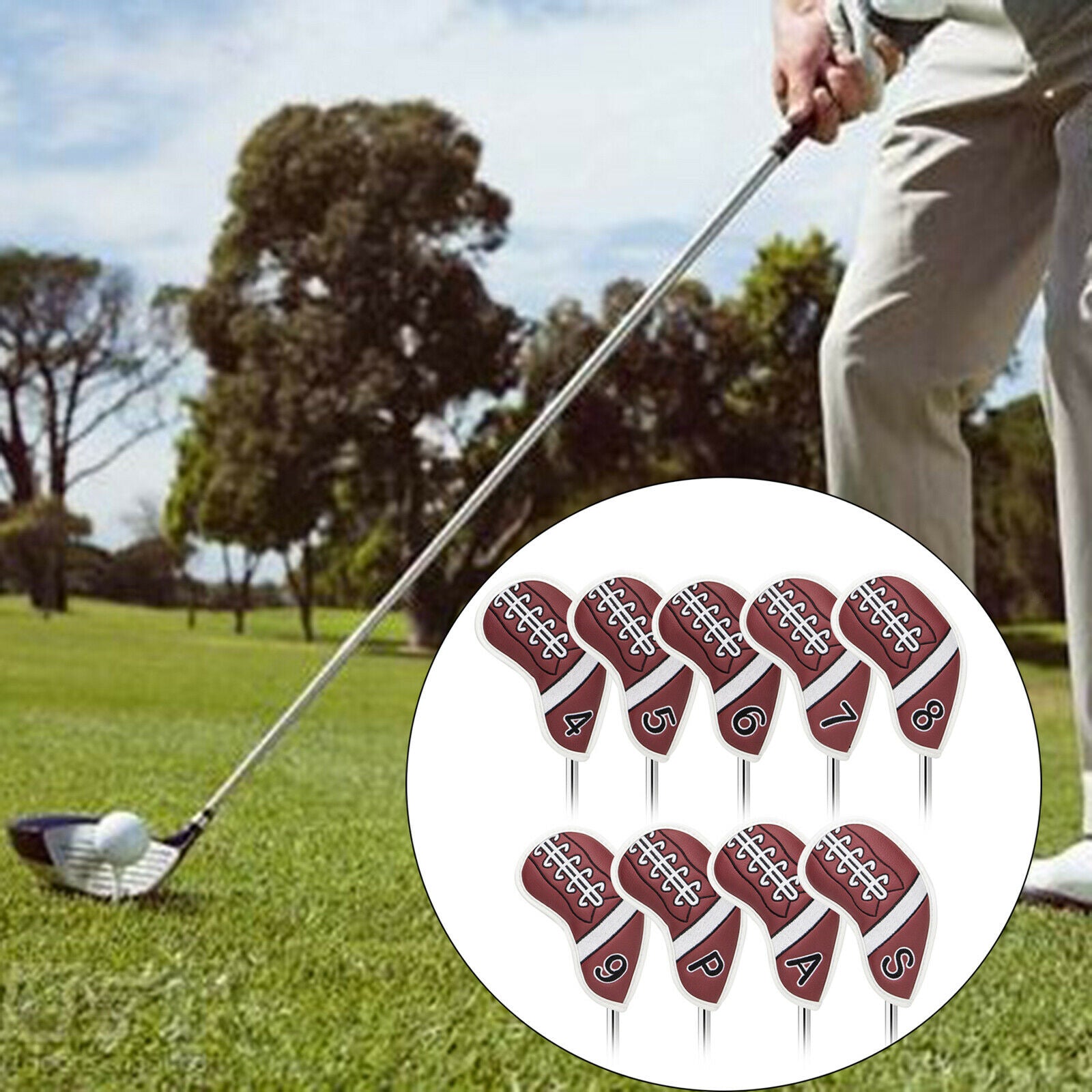 9x Golf Iron Covers for Club Headcovers 4 5 6 7 8 9 P A S Universal Protect