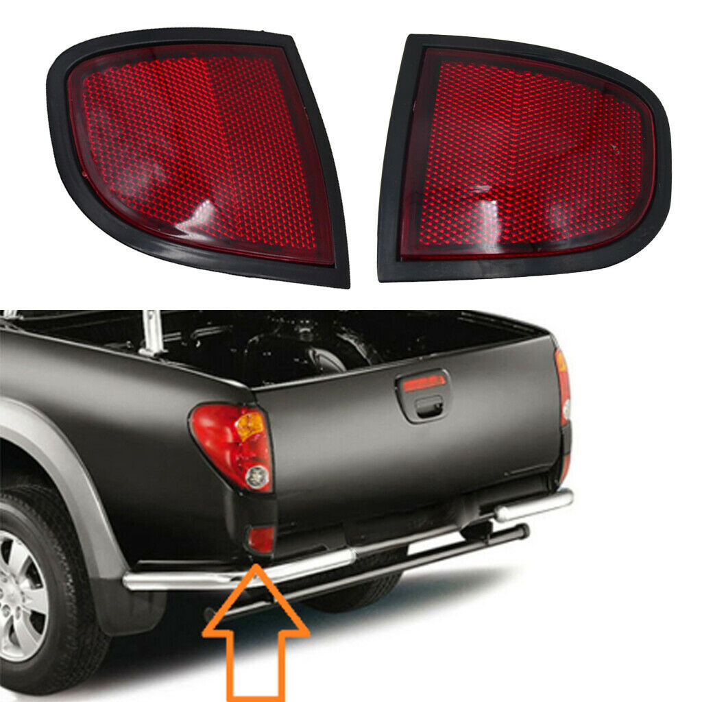 2Pcs Auto Rear Reflector Left & Right LH Red For Mitsubishi L200 2005-2015