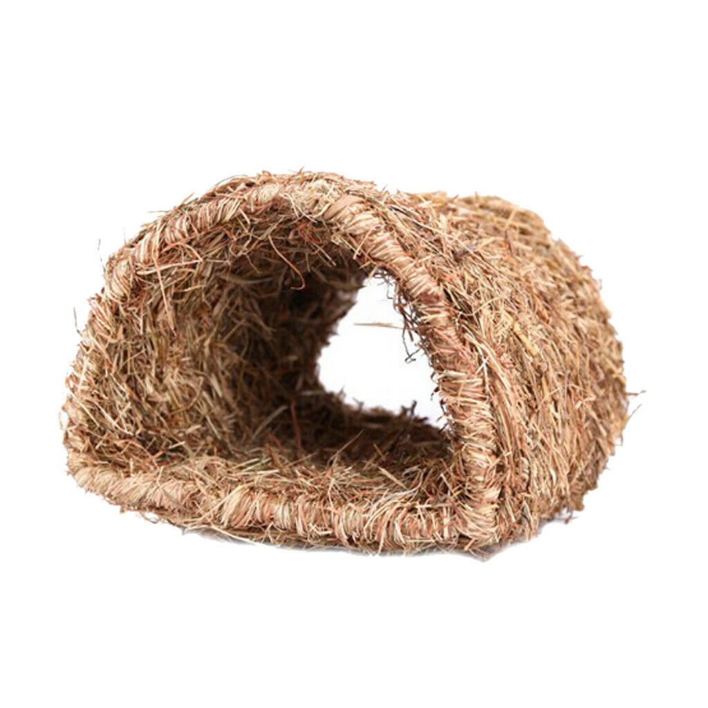 Hand-made Natural Straws Pet Hamster Bunny Chinchillas Rabbit Nest Cubby