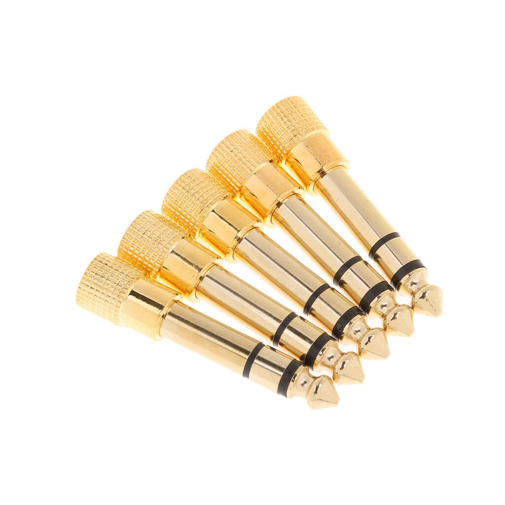 5pieces 6.35mm 1/4 inch   Male to 3.5mm 1/8 inch Female Audio Adapter